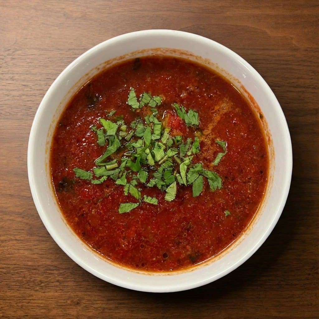 Borscht with meat — Restaurant Oda, Bečići