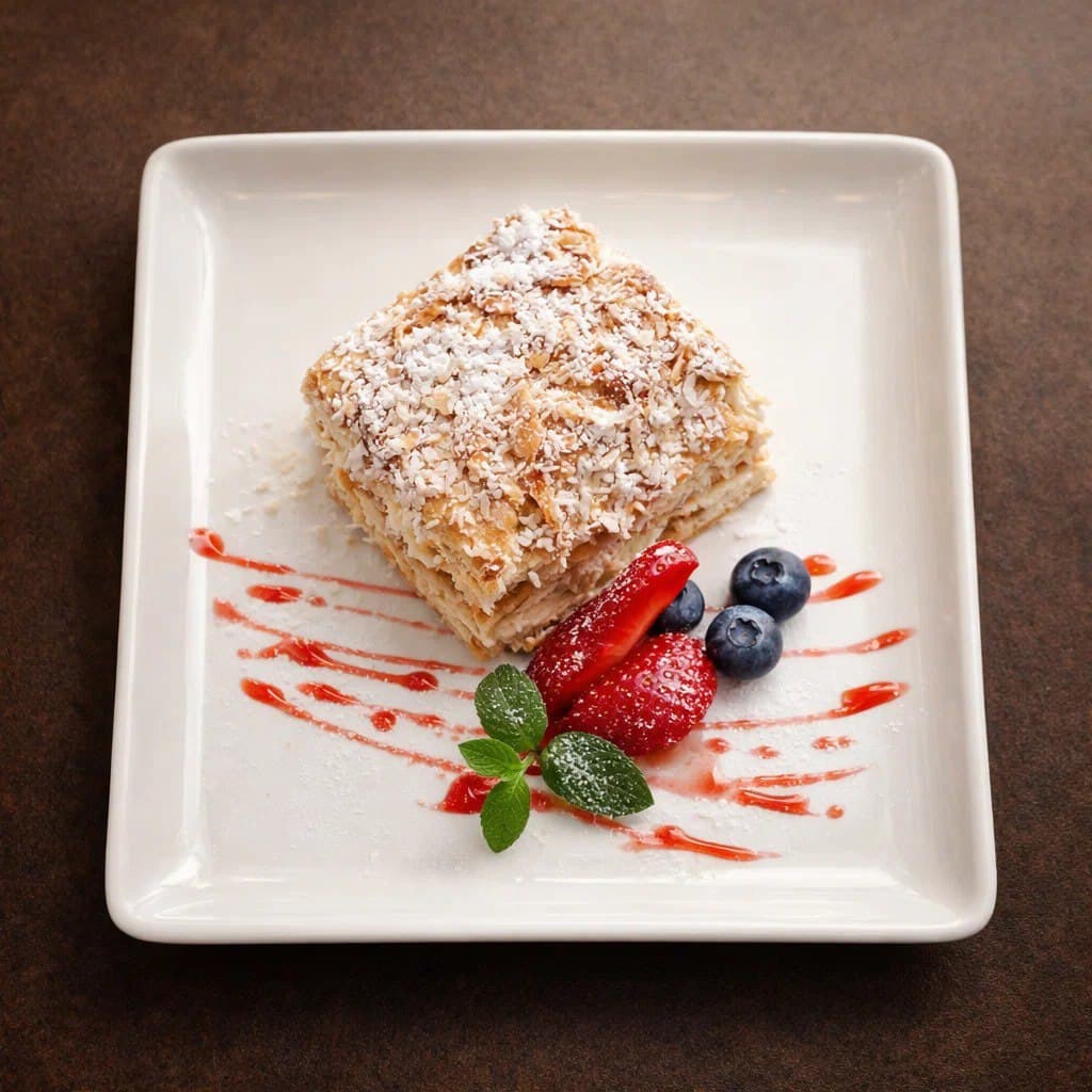 Napoleon cake — Restaurant Oda, Bečići
